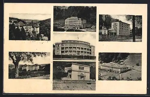 AK Lazne Teplice n. Becvou, verschiedene Gebäud der Ortschaft