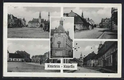 AK Kojetin, Strassenpartie mit Geschäft, Gebäudeansicht, Ortspartie