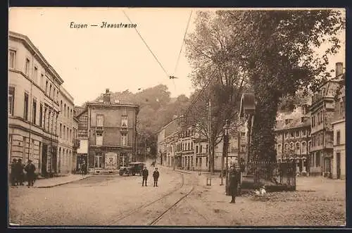 AK Eupen, Haasstrasse mit Kindern