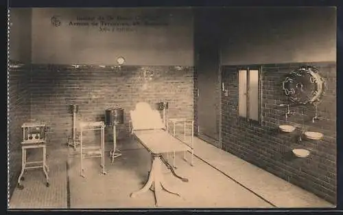 AK Bruxelles, Institut du Dr. Henri Coppez, Avenue de Tervueren, Salle d`opération