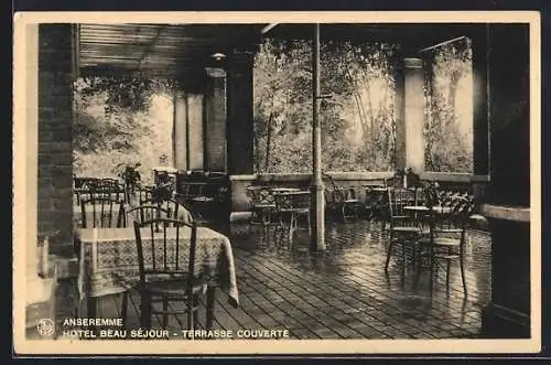 AK Anseremme, Hotel Béau Séjour, Terrasse couverte