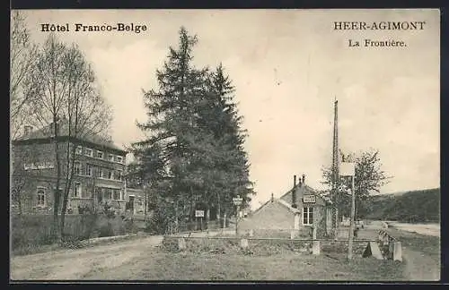 AK Heer-Agimont, Hôtel Franco-Belge, La Frontière
