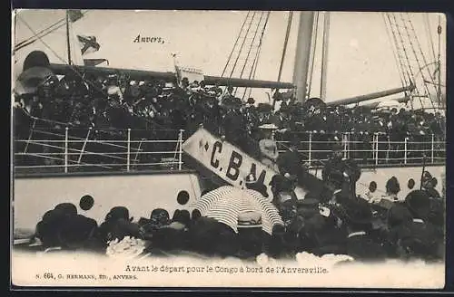 AK Anvers, Avant le départ pour le Congo à bord de l`Anversville