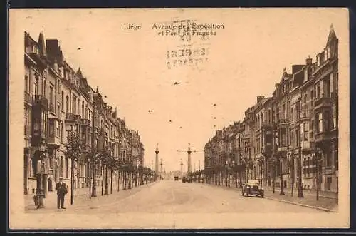 AK Liège, Avenue de l`Exposition et Pont de Fragnée