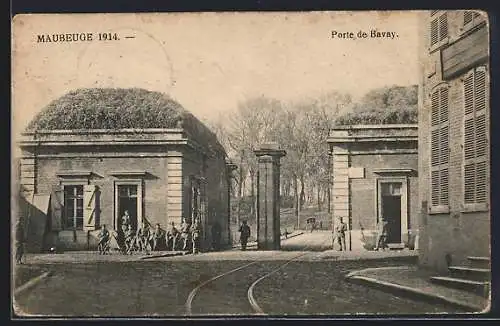 AK Maubeuge, Porte de Bavay 1914