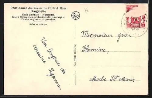 AK Brugelette, Pensionnat des Soeurs de l`Enfant Jésus, Salles de musique