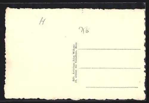 AK Mons, Avenue de France et monument aux héros des 1er et 4me Chasseurs à Pied, 1er Chasseurs de Forteresse