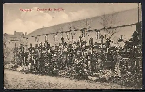 AK Tamines, Tombes des fusilliés