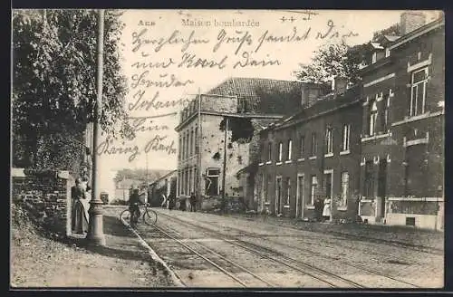 AK Ans, Maison bombardée