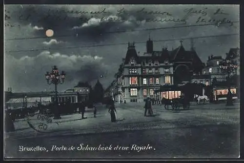 AK Bruxelles, Porte de Schaerbeek et rue Royale