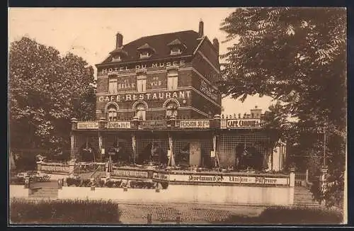 AK Tervueren, Hôtel du Musée et Belle Vue, Prop. Fr. Cloetens