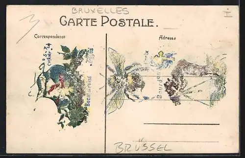AK Bruxelles, Hotel de Cologne-Centre, Rue de la Fourche 17, 19, 21, Un Coin de la Cour