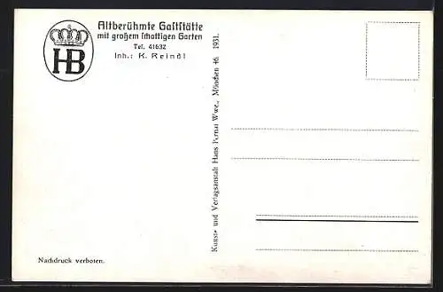 AK München-Haidhausen, Gasthaus Kgl. Hofbräuhauskeller, Innere Wiener Strasse