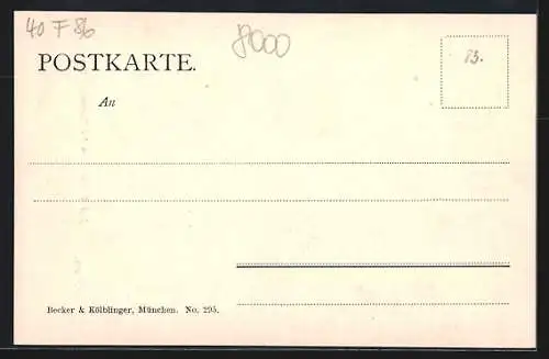 AK München, Kgl. Filialbank in der Promenadestrasse