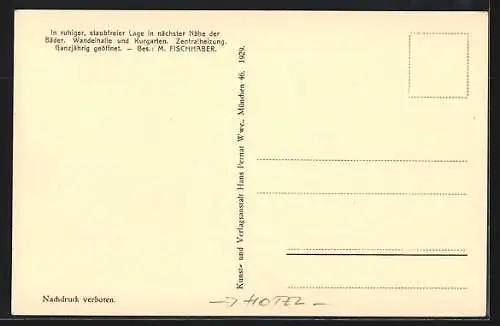 Künstler-AK sign. Hans Pernat: Bad Tölz, Hotel Haus Fischhaber, Zollhausweg 3