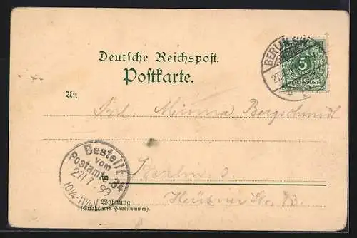 Lithographie Berlin-Kreuzberg, Restaurant Königgrätzer Garten, Anhalter Bahnhof