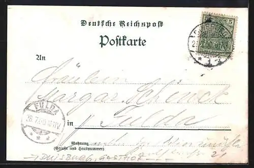 AK Duisburg, Grunewald Inh. Wwe. Johann Behmenburg, Gartenansicht, Speisezimmer