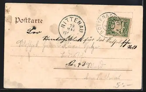 AK Wetzelsberg, Schulhaus, Pfarrhof und Totalansicht