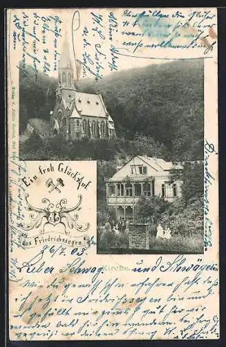 AK Friedrichssegen, Blick auf die Kirche