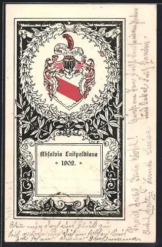 AK Absolvia Luitpoldiana, Studentenwappen 1902