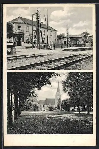 AK Gutengermendorf, Gasthaus zur Eisenbahn, Inh. Gustav Freier, Nachf. Otto Nitsch