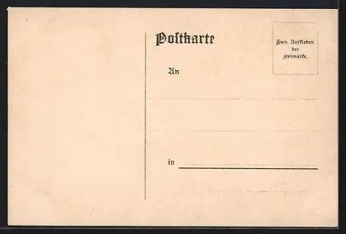 Lithographie Berlin-Mariendorf, Freiberg's Garten, Inh. Chr. Neubecker, Aussen- und Innenansichten
