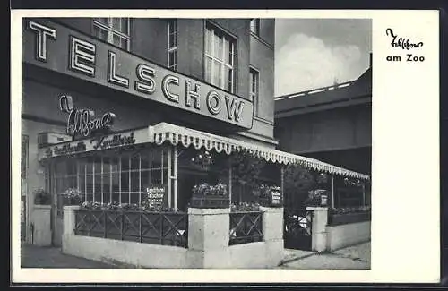 AK Berlin-Charlottenburg, Café-Konditorei Telschow am Zoo, Joachimsthalerstrasse 1