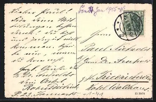 AK Poessneck i. Thür., Das Gartenhäuschen in Goethes Hermann und Dorothea, Bes. Robert Dietrich