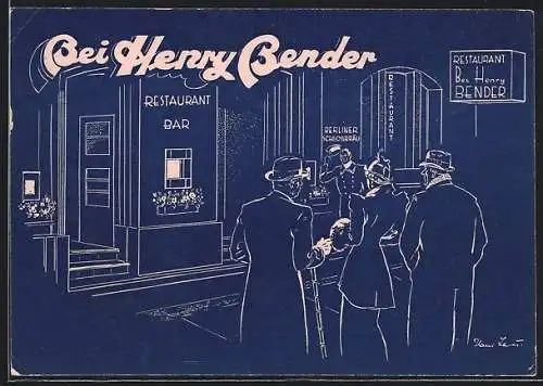 AK Berlin-Charlottenburg, Restaurant Bei Henry Bender, Inh. Robert Berg, Bleibtreustrasse 35
