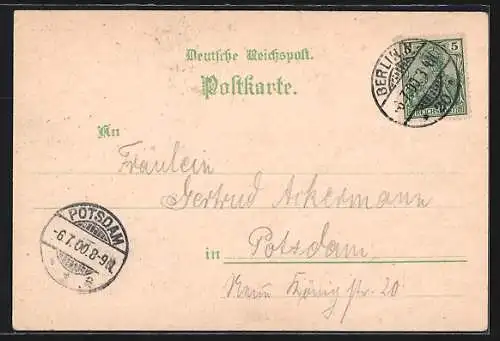 Lithographie Berlin-Gesundbrunnen, Gasthaus Ballschmieder`s Castanienwäldchen