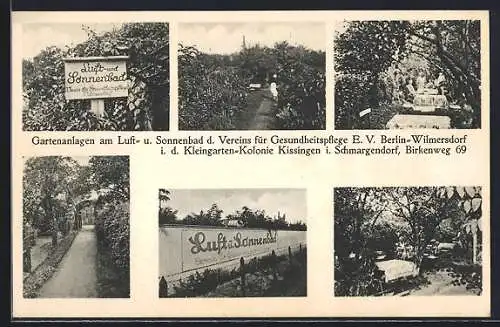AK Schmargendorf, Kleingarten-Kolonie, Birkenweg 69, Luft u. Sonnenbad des Vereins f. Gesundheitspflege Wilmersdorf
