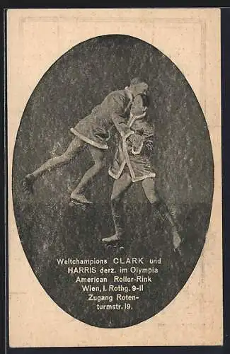 AK Wien, Olympia American Roller-Rink, Rothgasse 9-11, Rollschuh-Weltchampions Clark und Harris