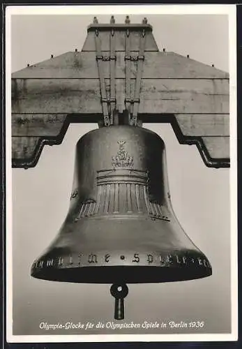 AK Olympia-Glocke für die Olympischen Spiele 1936 in Berlin