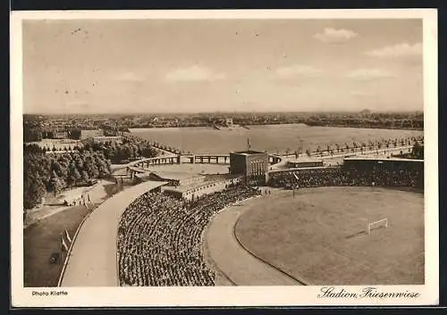 AK Breslau, 12. Deutsches Sängerbundesfest 1937, Das Stadion Friesenwiese, Ganzsache