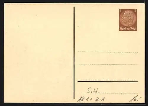 Künstler-AK Suhl, Thüposta 2, Thüringische Postwertzeichen-Ausstellung 1938, Ganzsache