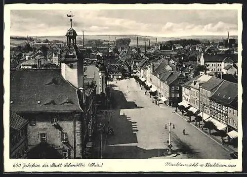 AK Schmölln /Thür., Marktansicht vom Kirchturm aus, Ganzsache