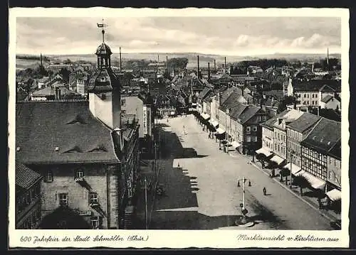 AK Schmölln /Thür., Marktansicht vom Kirchturm aus, Ganzsache