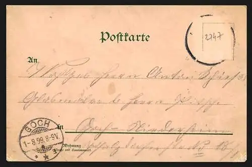 Lithographie München, Gasthof Kgl. Hofbräuhaus, Halt gegen das Licht: beleuchtete Fenster