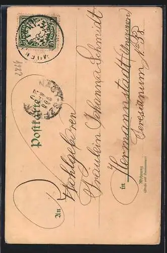 Lithographie München, Neues Rathaus, Halt gegen das Licht: beleuchtete Fenster