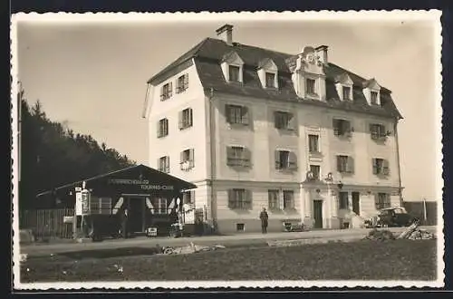 Foto-AK Leopoldschlag, Österreichischer Touring Club, Tankstelle und Zollamt