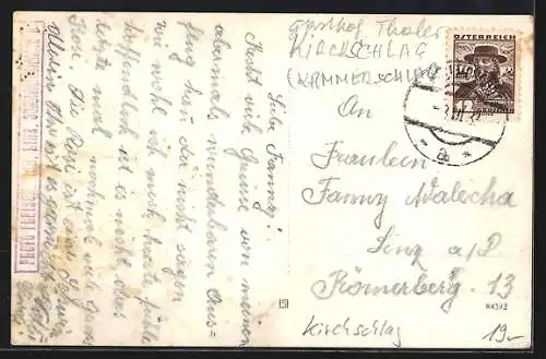 Foto-AK Kirchschlag bei Linz, Gasthaus und Krämerei Johann Thaler