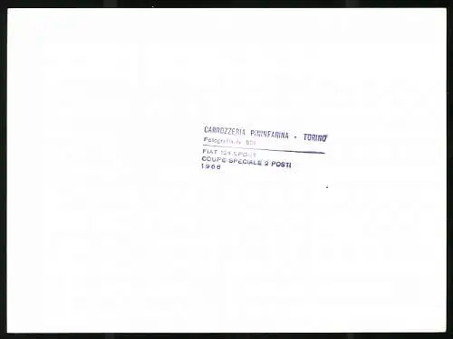 Fotografie Auto Fiat 124 Sport, Coupe Speciale 2 Posti Carrozzeria Pininfarina - Torino