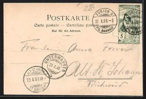 AK Zürich, Muggenbühl, Ortsansicht und Gebäudeansicht