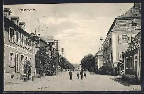 AK Appenweier, Strassenpartie mit Geschäftshaus F. Kupferer