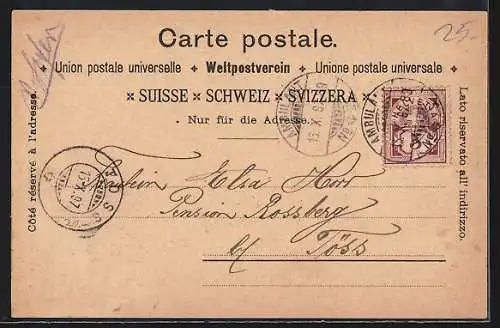 Lithographie Zürich, Gesamtansicht, Bayrische Bierhalle & Restaurant Stadtkeller