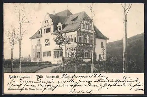 AK Baden, Die Villa Langmatt