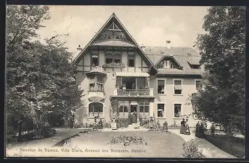 AK Genève, Pension de Dames, Villa Clara, Avenue des Bosquets