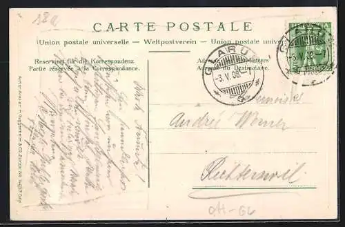 AK Glarus, Versammlung der Landsgemeinde, Glagge mit Wappen