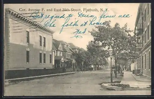 AK Flatbush, NY, Cor. Avenue F. and East 28th Street