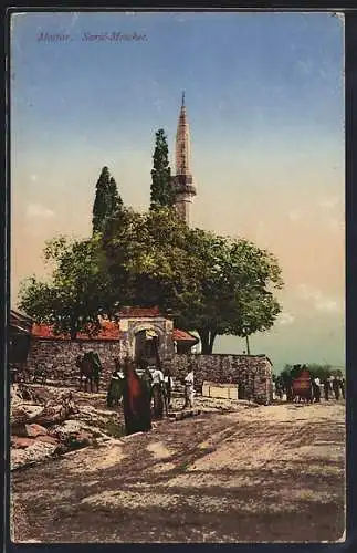 AK Mostar, Saric-Moschee, Gotteshaus mit Minarett